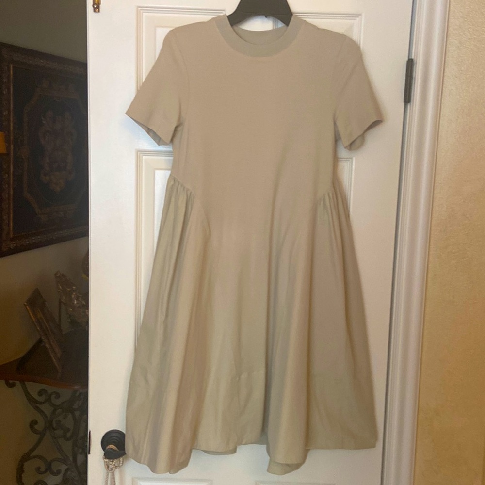 COS Beige Short Sleeve Dress